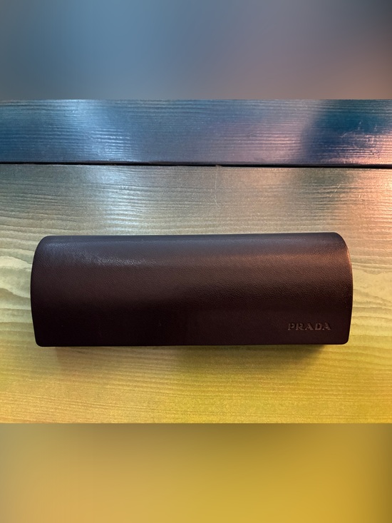 Prada Accessories - Prada black Pebbled Leather Glasses Case